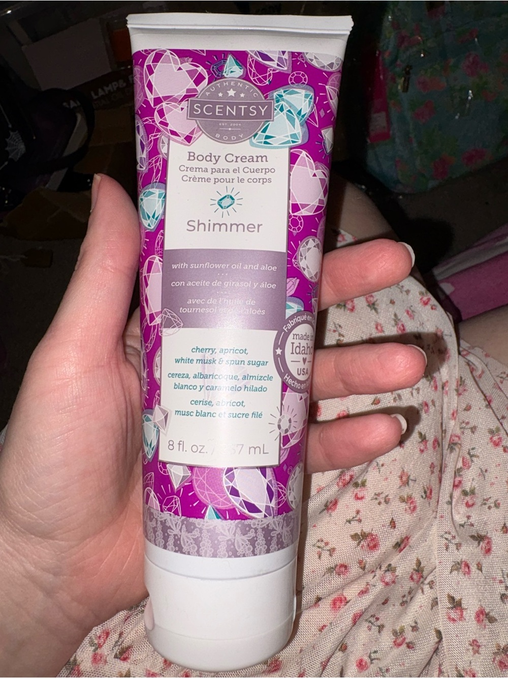 Scentsy Purple Floral Shimmer Body Cream